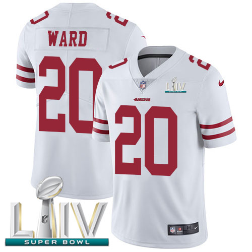 San Francisco 49ers Nike 20 Jimmie Ward White Super Bowl LIV 2020 Men Stitched NFL Vapor Untouchable Limited Jersey